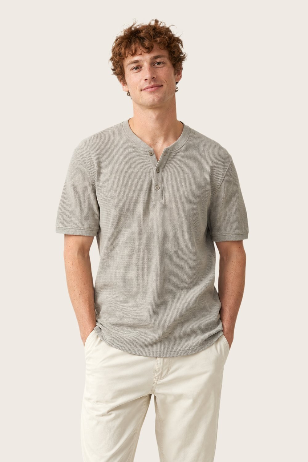 Henley in Stone, worn, front
